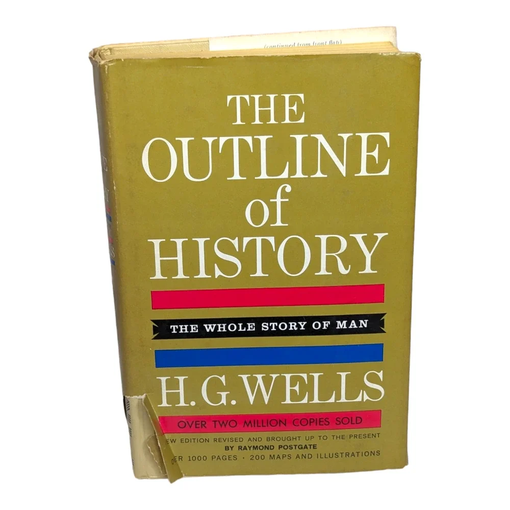 The Outline of History HG Wells The Whole Story of Man World Vol 1 Book Club Edt